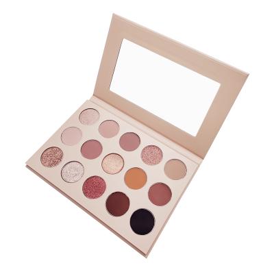 China Waterproof 15 Color Matte Shimmer Eyeshadow Vegan Halal Eye Makeup Cosmetic Eyeshadow Palette for sale