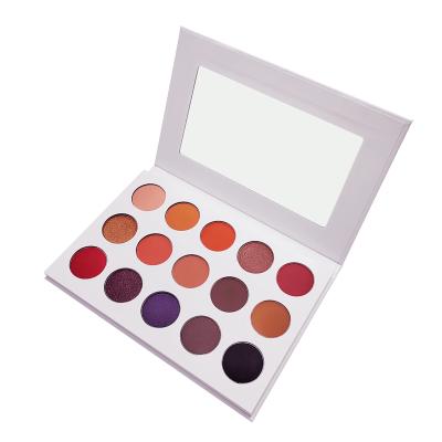 China Waterproof Private Label Eyeshadow Palette Glitter 15 Colors Eye Makeup Wholesale Eyeshadow For Brown Eyes for sale