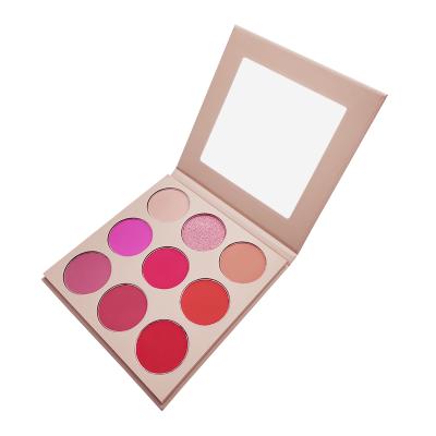 China Private Label 9 Colors Blush Eyeshadow Palette Waterproof Highly Pigmented Cosmetics Makeup Blush Palette Make Up Eyeshadow for sale