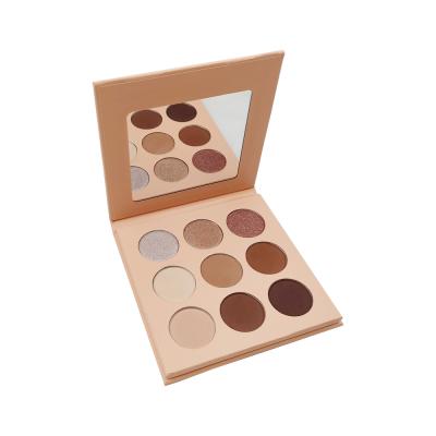 China Wholesale 9 Colors Matte Natural Vegan Cosmetic Highlighter Palette Waterproof Eyeshadow Palette Custom Makeup for sale