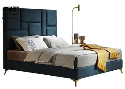 China Het super Grote Materiaal van het de Stijl Nederlandse fluweel van Koningssize upholstered beds Europese Te koop