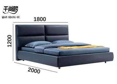 China Übergroße lederne weiche europäische Art Königs Size Upholstered Beds zu verkaufen