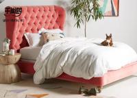 Китай Кровать низкопрофильного Tufted обитая стандартная с панелью крыла изголовья продается
