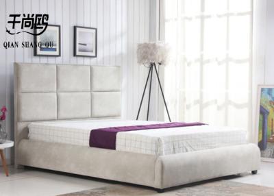 China Bekleed Metaal en Houten Bedkader, Koninginottoman Storage Bed With Gas Lift Te koop