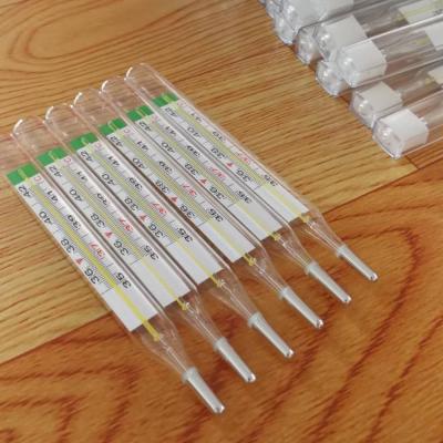 China Customized Support Yellow/Blue Glass Thermometer for Measuring Human Body Temperature for sale