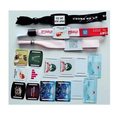 China Waterproof / Waterproof Logo Design Adjustable Party Festival Event Polyester Nfc213 Rfid Wristband Active Wristband for sale