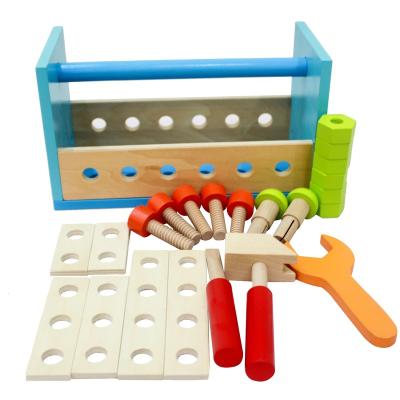 China Tool Play Set Factory Directly For Sale Montessori Furniture Wooden Tool Box Toy for sale