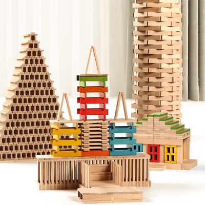 China Interactive Toy Parent-Child Training Kindergarten Kindergarten Toys Stacked Tops House Building Blocks Educational Children Shape for sale