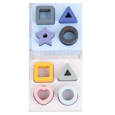 China Counting Board Montessori Early Childhood Children's Puzzle Geometric Baby Cognitive Shape Building Block Toys for sale