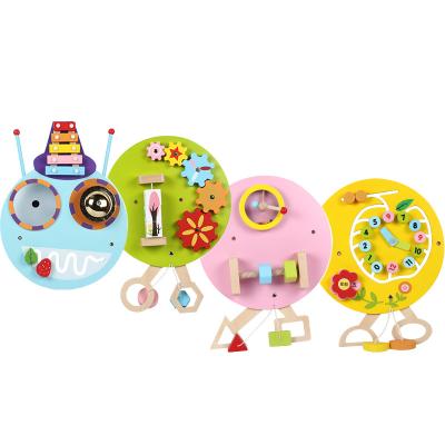 China Knocking Hot Popular Children's Wooden Wall Game Toys Toys Attractive Educational Colorful Early Education Puzzle Toys For Children for sale