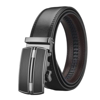 China Designer Belts Fashion Automatic Cowhide Man Two Layer Cowhide Genuine Leather Brand Men's Belt Buckle Belts For Men Leather Designer for sale