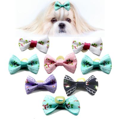 China Viable Pet Supplier Small Soft Concise Flowers Pet Forehead Hair Band For Dogs Pet Cats for sale