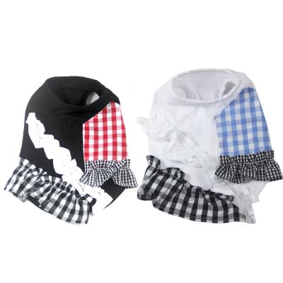 China Viable New Design Solid Plaid Pet Dress Dog Clothes for sale