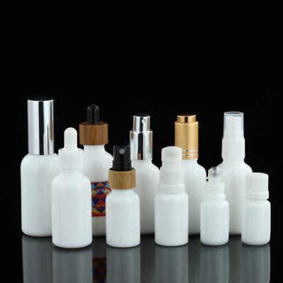 China White Personal Care Porcelain Lotion Serum Packaging Cosmetics Cream Glass Bottles And Jars for sale