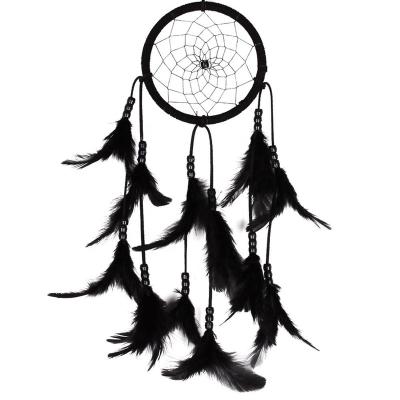 China Europe 11cm Wholesale Supplies Cheap Handmade Home Decor Indian Feathers Big Dream Catcher for sale