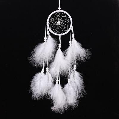 China Europe Handmade Hot Sale Beautiful Dream Catcher Wall Hanging Feathers 11cm Large for sale