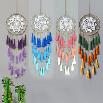 China Europe Manufacture Factory New Design Dream Catcher 20cm Amazon Aliexpress Handmade With Tassel for sale