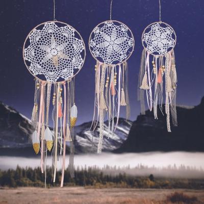 China Europe Handmade Hot Sale Beautiful Dream Catcher Wall Hanging Feathers 28cm&20cm&15cm Large for sale