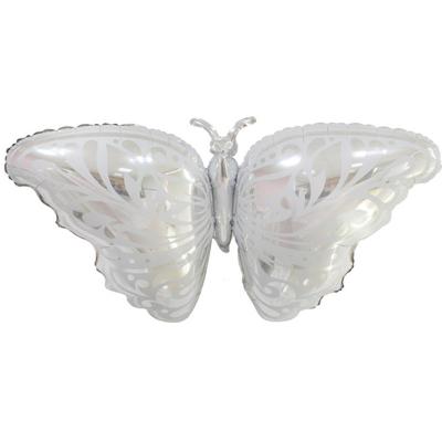 China Gift Toy Nice Silver Color Butterfly Foil Balloons Wedding Party Decoration Balloon Favors for sale