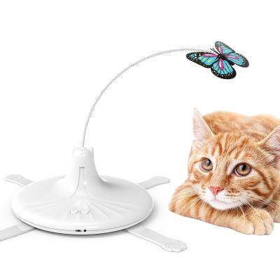 China Amazon Viable Simulation Cat Toy Electric Intelligent Butterfly Machine Funny 360 Degree ABS for sale