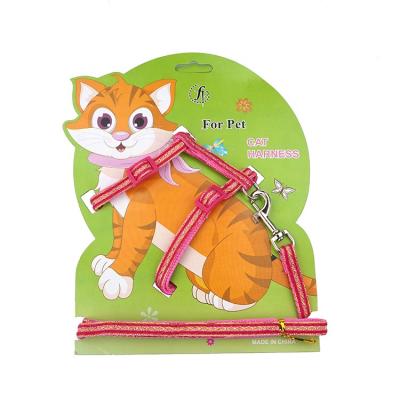 China Custom Pet Supplies Cat Walking Rope Small Cat Leash Traction Rope Collar Cat for sale