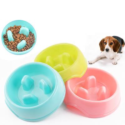 China Pet Viable Bowl Utensil Feeding Triangle Thickened Anti-Clogging Slow Eat Food Dog Bowl for sale