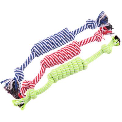 China Durable Pet Viable Bite Toy Cotton Rope Health Care Teeth Dog Molars Rope Knot Toy for sale