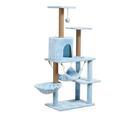 China Cat Tree Sustainable Multilevel Condo with Sisal Lined Mail Houses Swing Cat Tower Furniture Activity Center Kitten Play House for sale