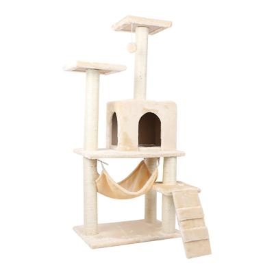 China Kitty Climbing Cat Tree Breathable Classic Relaxation Tower from Cat Tree With Cat House for sale