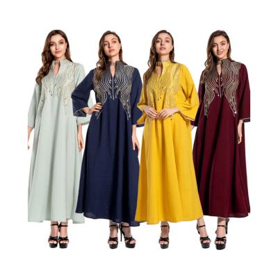 China Muslim Islam Ramadan Gown Dubai Embroidery New Arrival Plus Size Robe Women Kaftan Abaya Jilbab Robes for sale