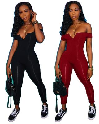 China 2021 Summer Breathable Stretching Black Zipper Collarless High Waist Polyester Skinny Overalls Streetwear for sale