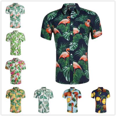 China 2021 New Custom Cotton Short Sleeve Shirt Printing Eco Friendly Hawaiian Shirts For Men for sale