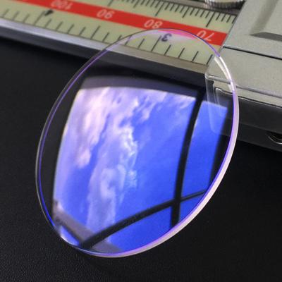 China Double dome 1.5mm deep 30mm | 38.5mm diameter watch glass replacement antireaction glass blue coating sapphire lens high hardness parts for sale