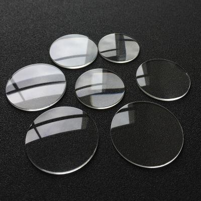 China Clear Single Dome 30~40mm Diameter 1.2mm Thick Mineral Glass Watch Glass Parts for sale