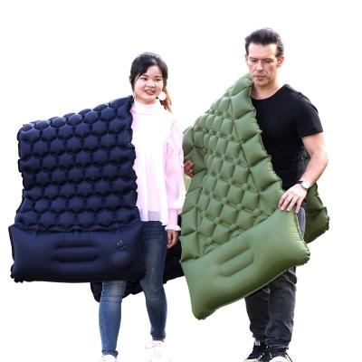 China Built in press compressor with ultra light inflatable pillow sleep pad sleeping mats for backpacking, camping, hiking for sale