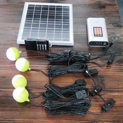 China Original High Quality Home Portable Solar Home Power Systems Mini Renewable Energy Systems With 4 Led Lamps And Fm Radio for sale