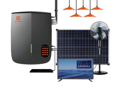 China Home 5 Led Lighting Lamps 12v DC Solar Powered Led TV Kit 24 Inch Solar Powered For Rural Areas for sale