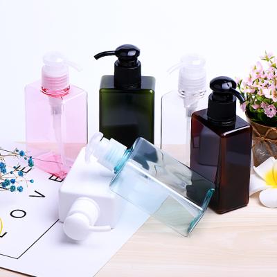 China Eco - Friendly Recyclable Square Shower Gel PETG Plastic Lotion Pump Bottle for sale