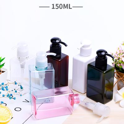 China Eco-friendly Recyclable Hot Sale 150ml PETG Plastic Black Shampoo Lotion Pump Bottles Hand Wash Bottle for sale