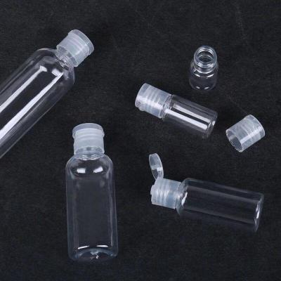 China Free Sample Cosmetic Packaging 50ml Pet Clear Bottle Recyclable Eco - Friendly With Flip Cap PET Transparent Plastic Bottle for sale