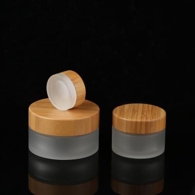 China 15ml 30ml 50ml Eco - Friendly Recyclable Bamboo Cream Double Wall Cosmetic Packaging Jar for sale