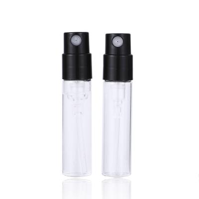 China Eco-friendly 1ml 2ml 3ml 5ml Small Refillable Refillable Clear Glass Perfume Bottle Perfume Atomizer Spray Bottle for sale