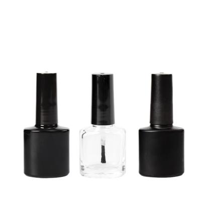 China Eco-friendly Recyclable UV Matte Black Glass Empty Gel Nail Polish Bottle 10ml for sale