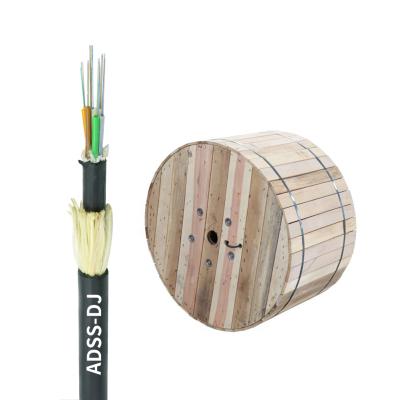 China Outdoor Self Supporting FTTH Fiber Optic Cable Roll 12 48 72 96 Core G652d G657A1 G657A2 Dielectric Aerial Dielectric Fiber Optic Cable ADSS for sale