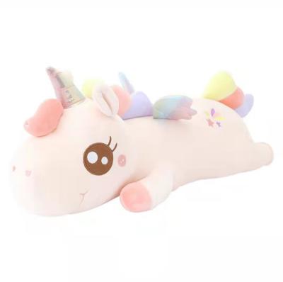 China Memory Folding Cushion Pillow Plush Unicorn Doll Rainbow Unicorn Doll Birthday Gift Girl Doll for sale