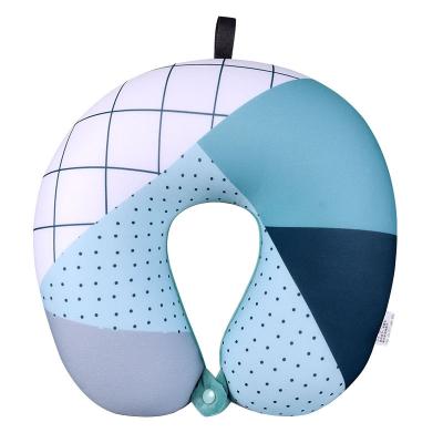 China A Anti-Static Hot Seller In 2021 Is U Shaped Foam Particle Neck Pillow Printed Travel Neck Care Pillow For Cars for sale