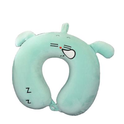 China Pig Anti-Static Pink Cartoon Cute Nap Student Travel Neck Guard Cotton Memory Pillow Cute U-Shaped Girl for sale