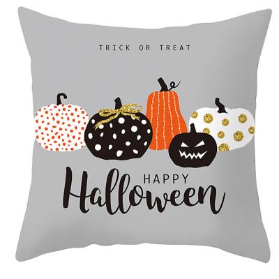 China New PORTABLE Halloween Printed Square Cushion Cover Home Gift Customized Sofa Cushion Cover for sale