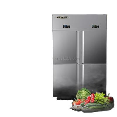 China Commercial Single-Temperature Stainless Steel Hospitality Refrigerator Four Doors Upright Refrigerator and 4 Door Freezer for sale