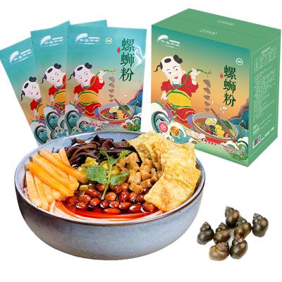 China 2022 Low Fat Luosifen 300g*10 Gift Box Liuzhou River Snails Rice Noodle Sauerkraut Packing Noodles Delicious Food Nudels for sale